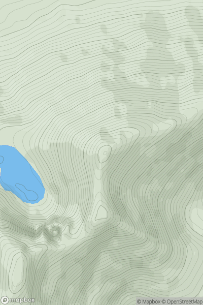 Thumbnail image for Cruach Mhor [Macgillycuddy's Reeks] showing contour plot for surrounding peak